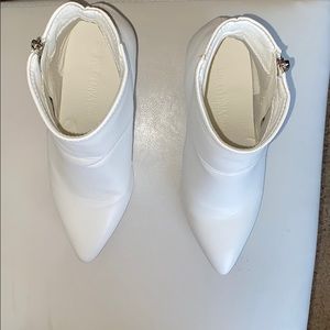 Faux Leather Pointed Booties